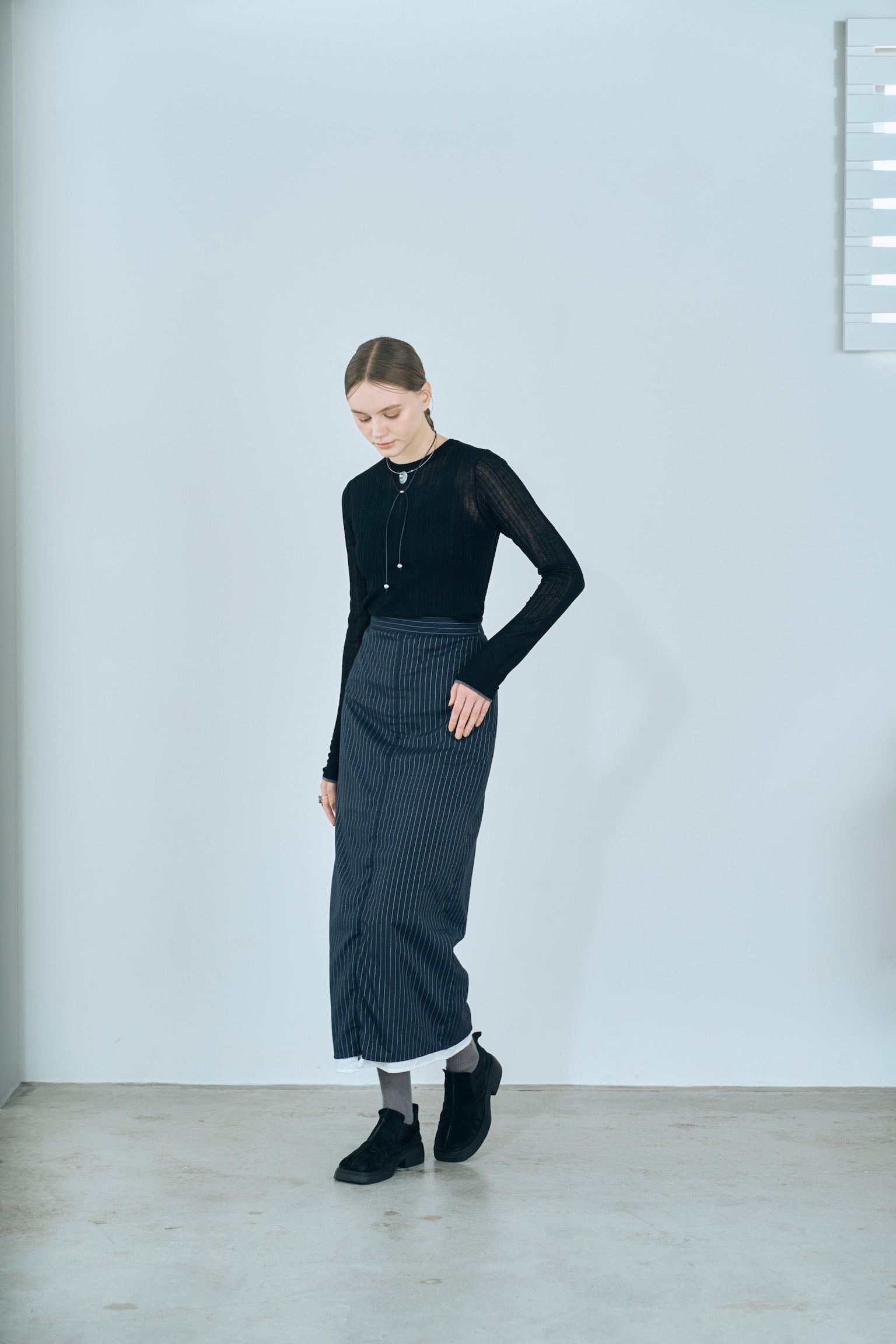 rib sheer tops