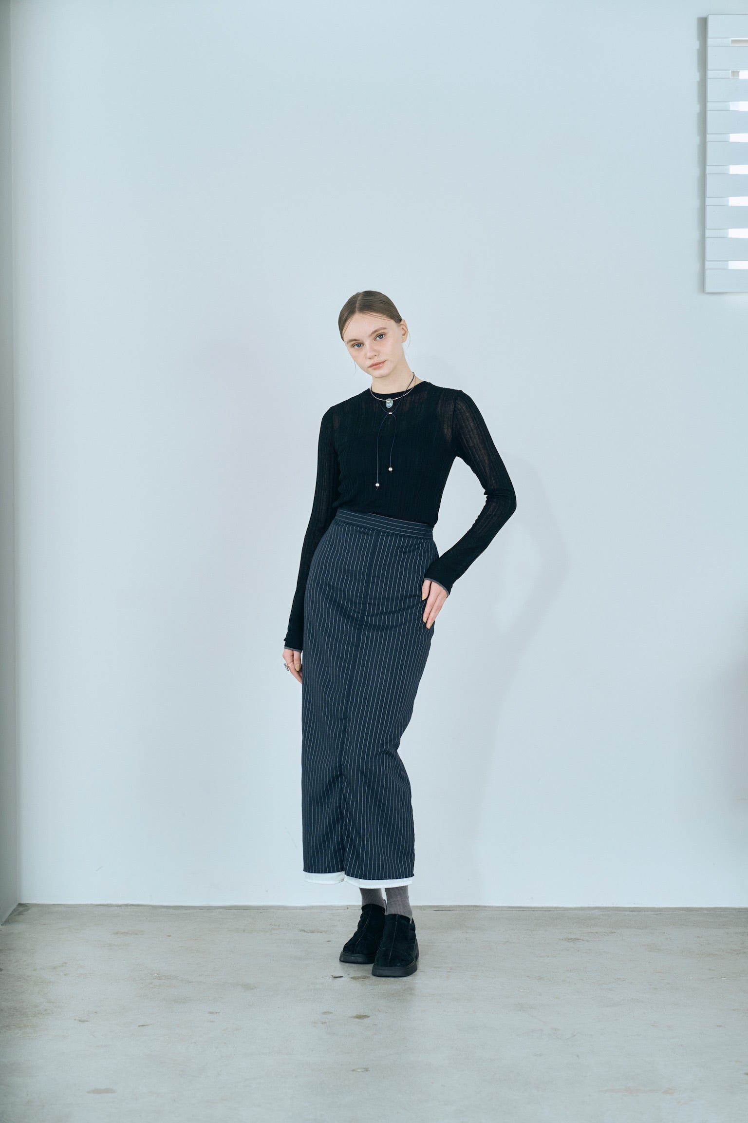 rib sheer tops