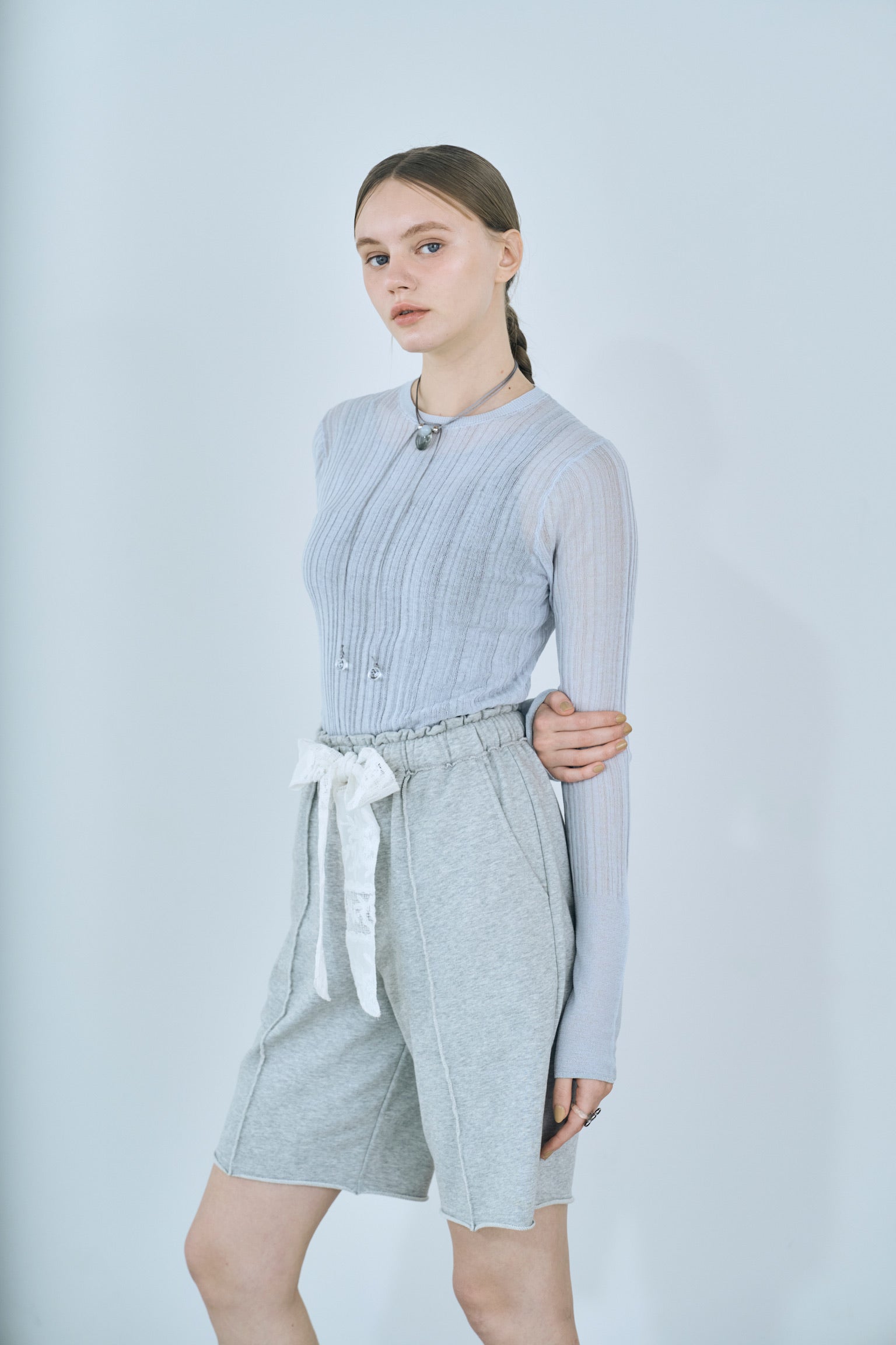 rib sheer tops
