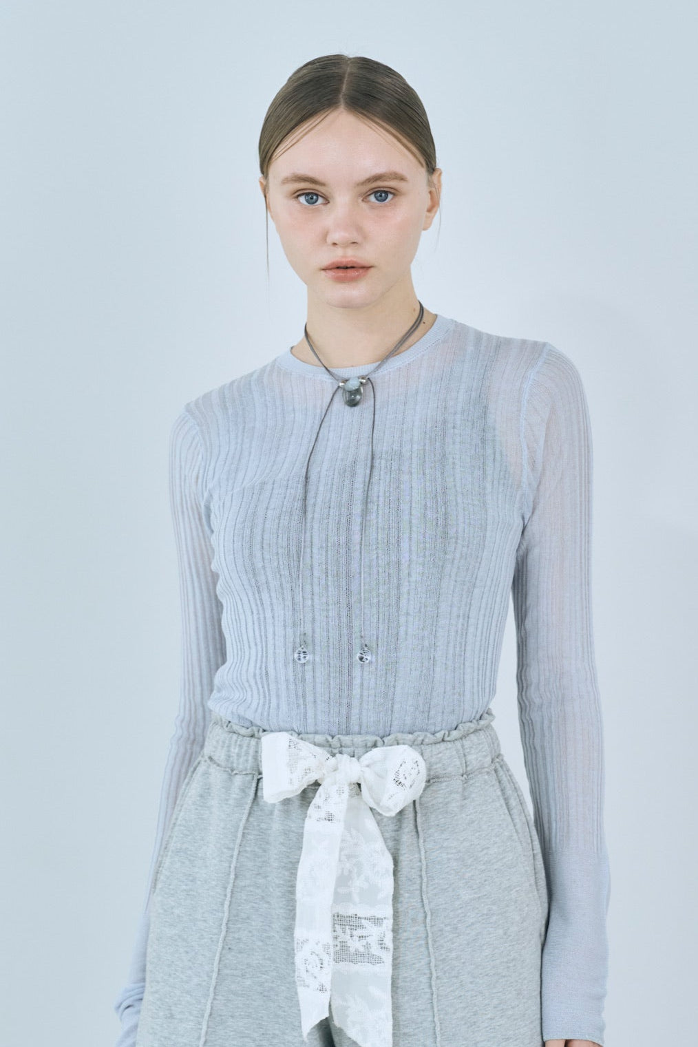 rib sheer tops