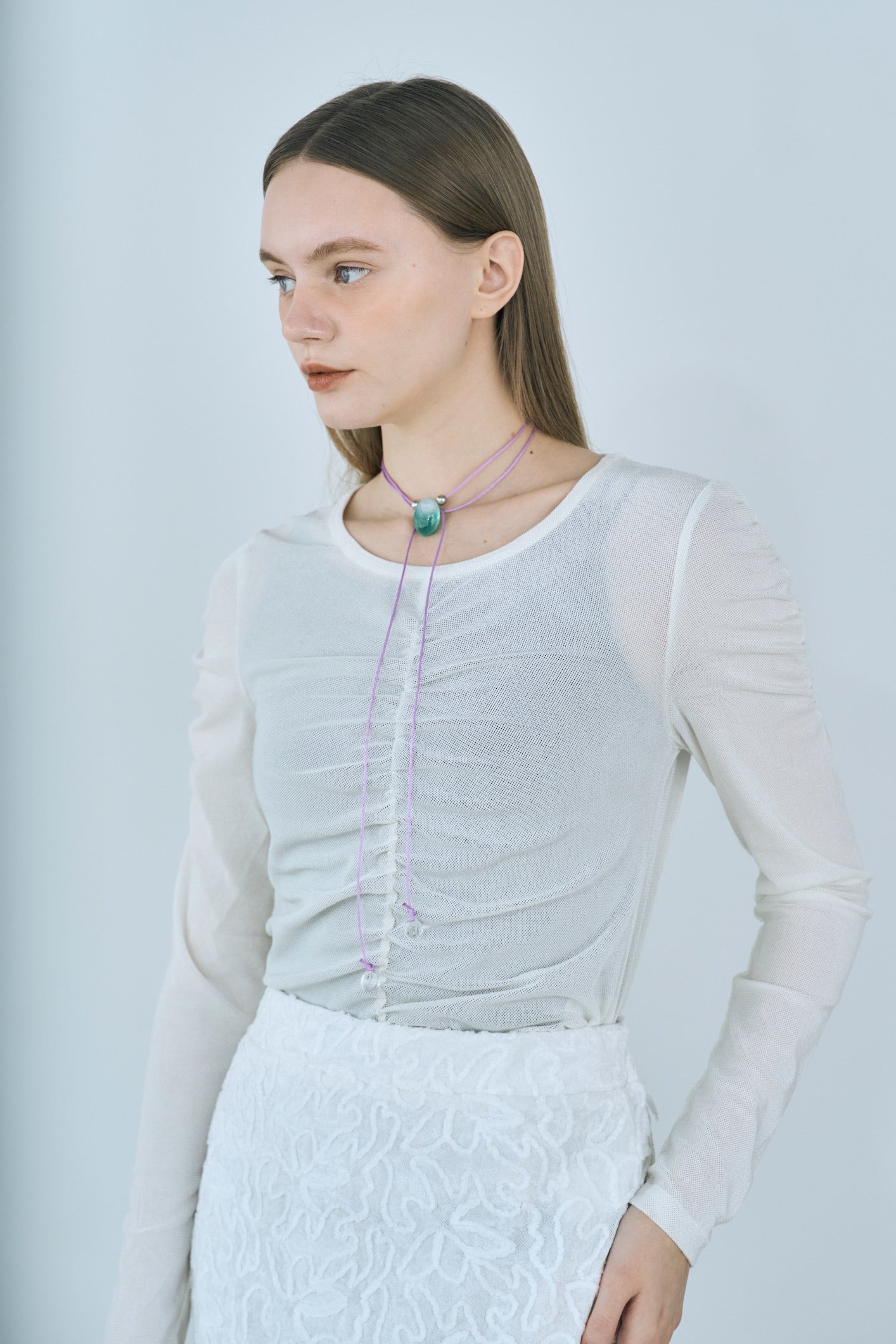 velour shirring tops