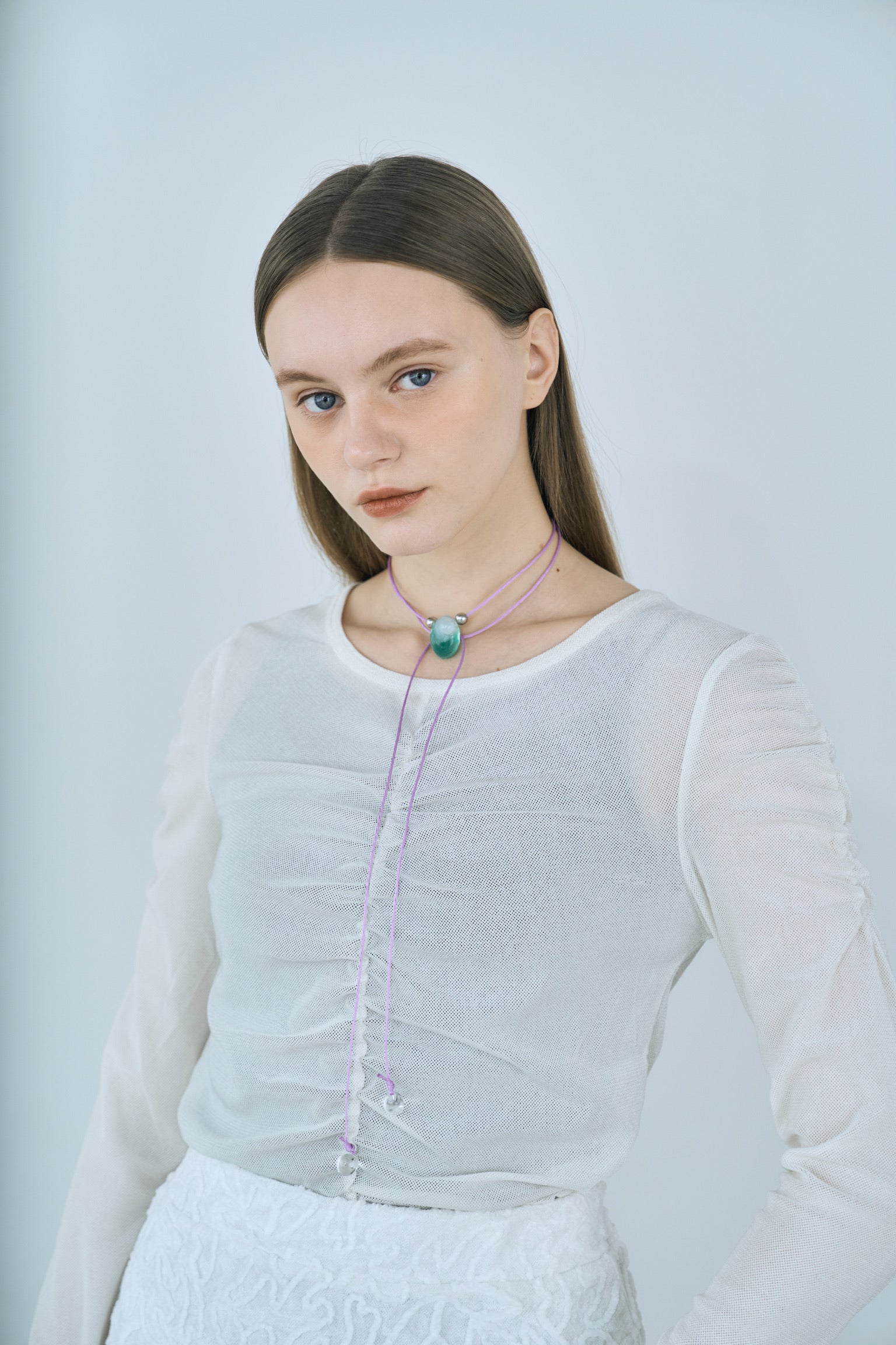 velour shirring tops