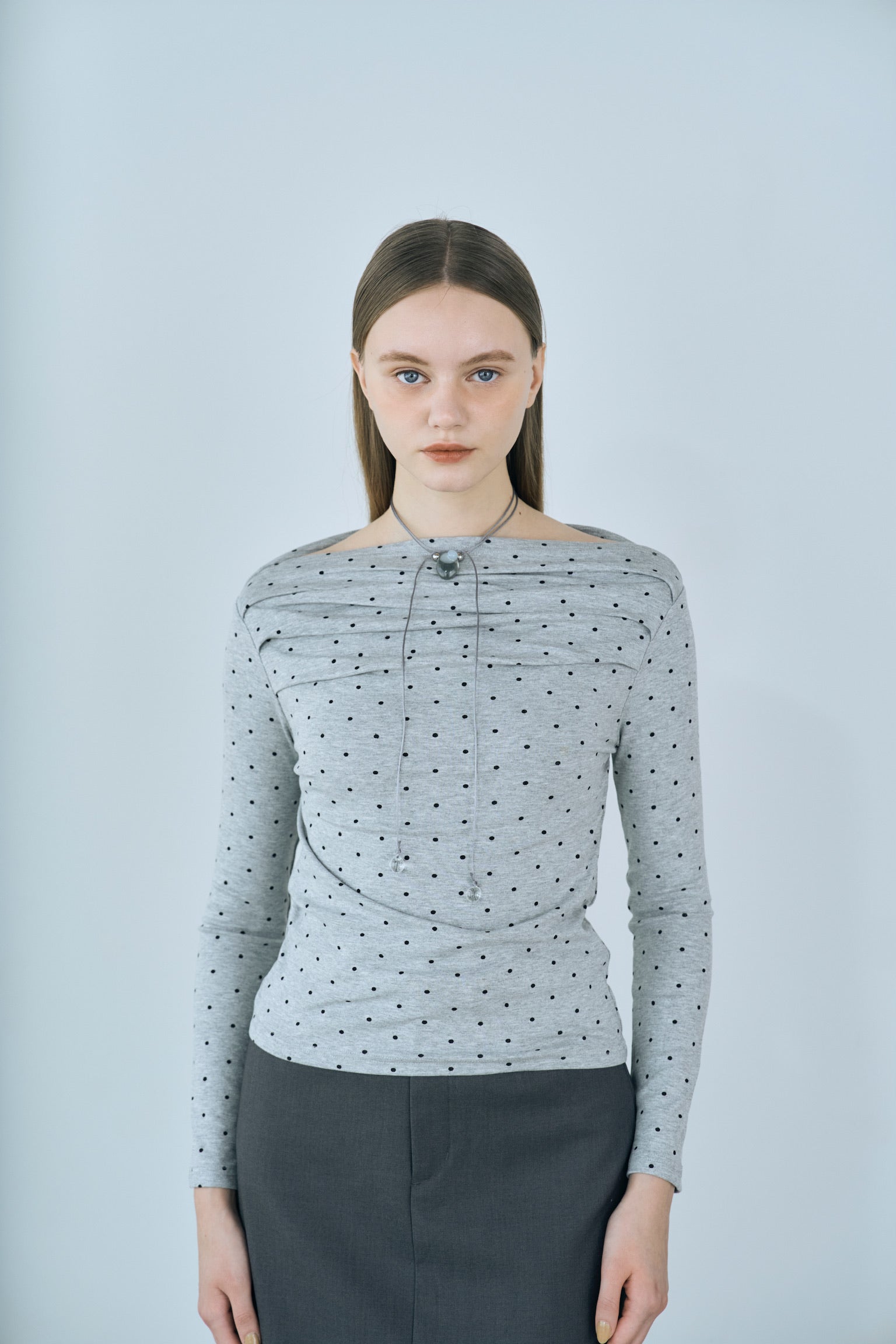 dot off shoulder tops