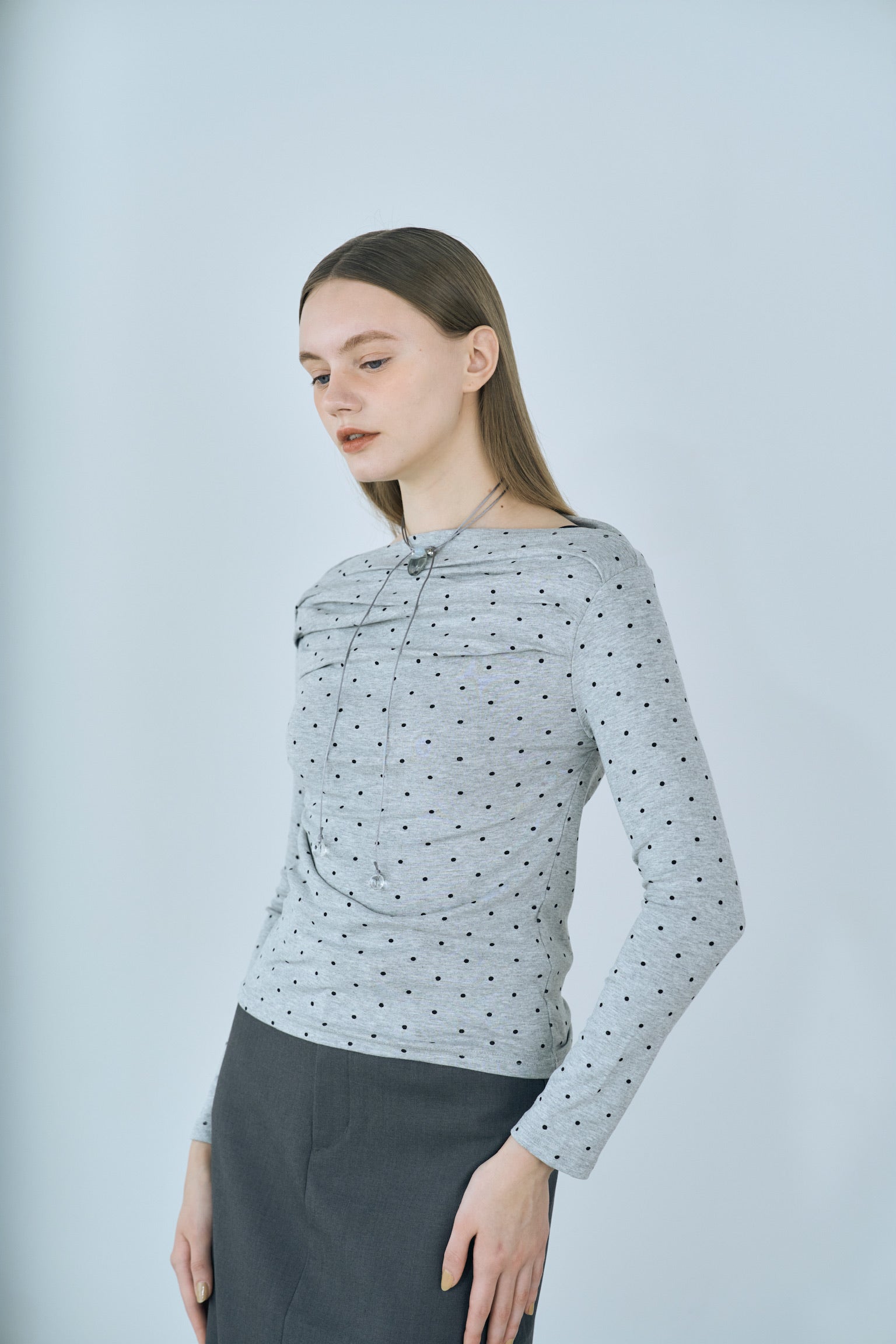 dot off shoulder tops