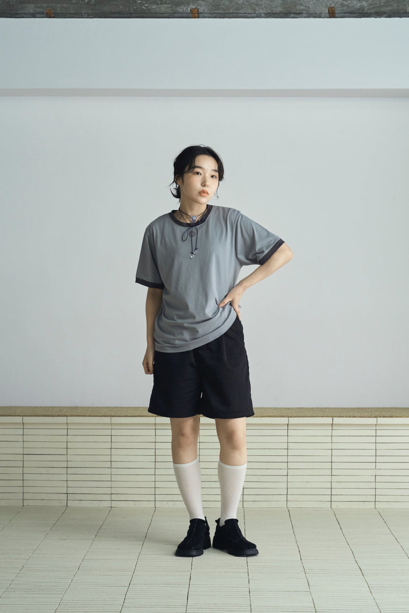 tuck straight half pants