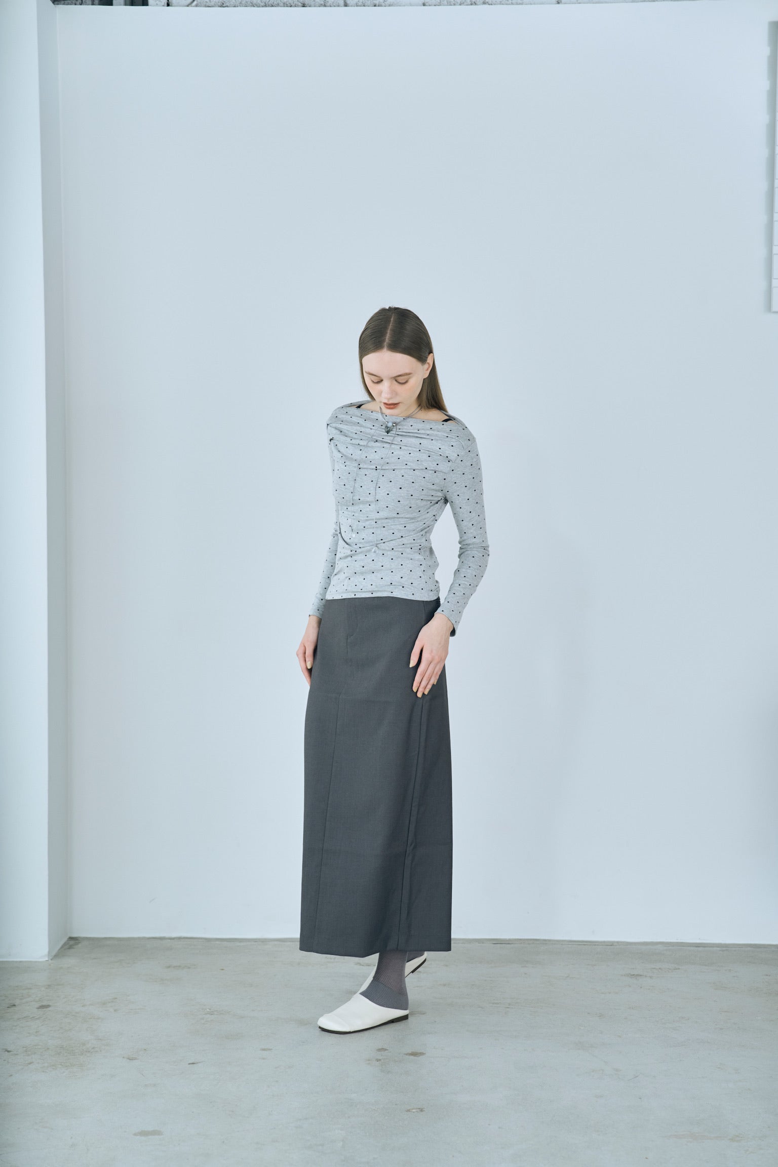 dot off shoulder tops