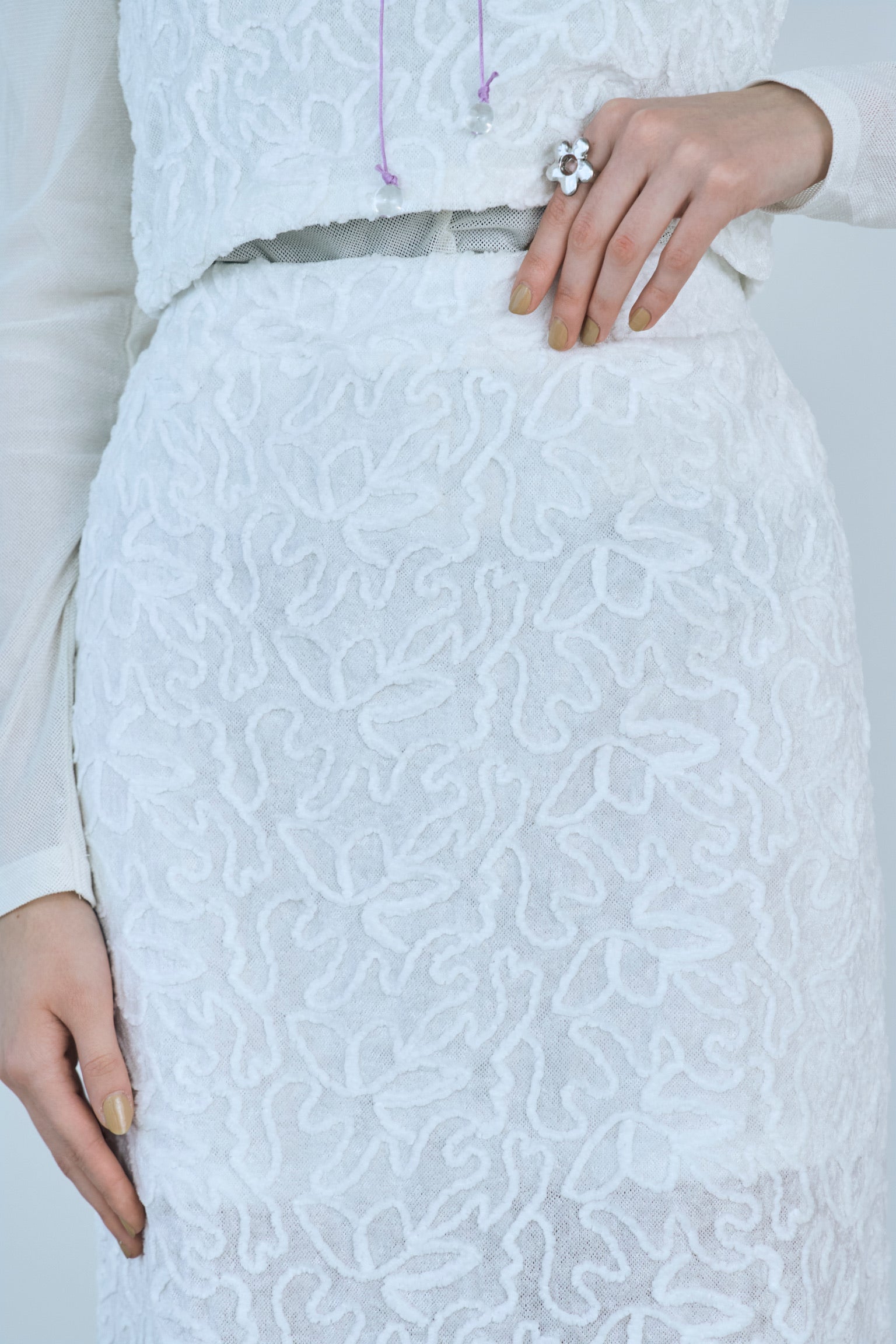 cord velour skirt