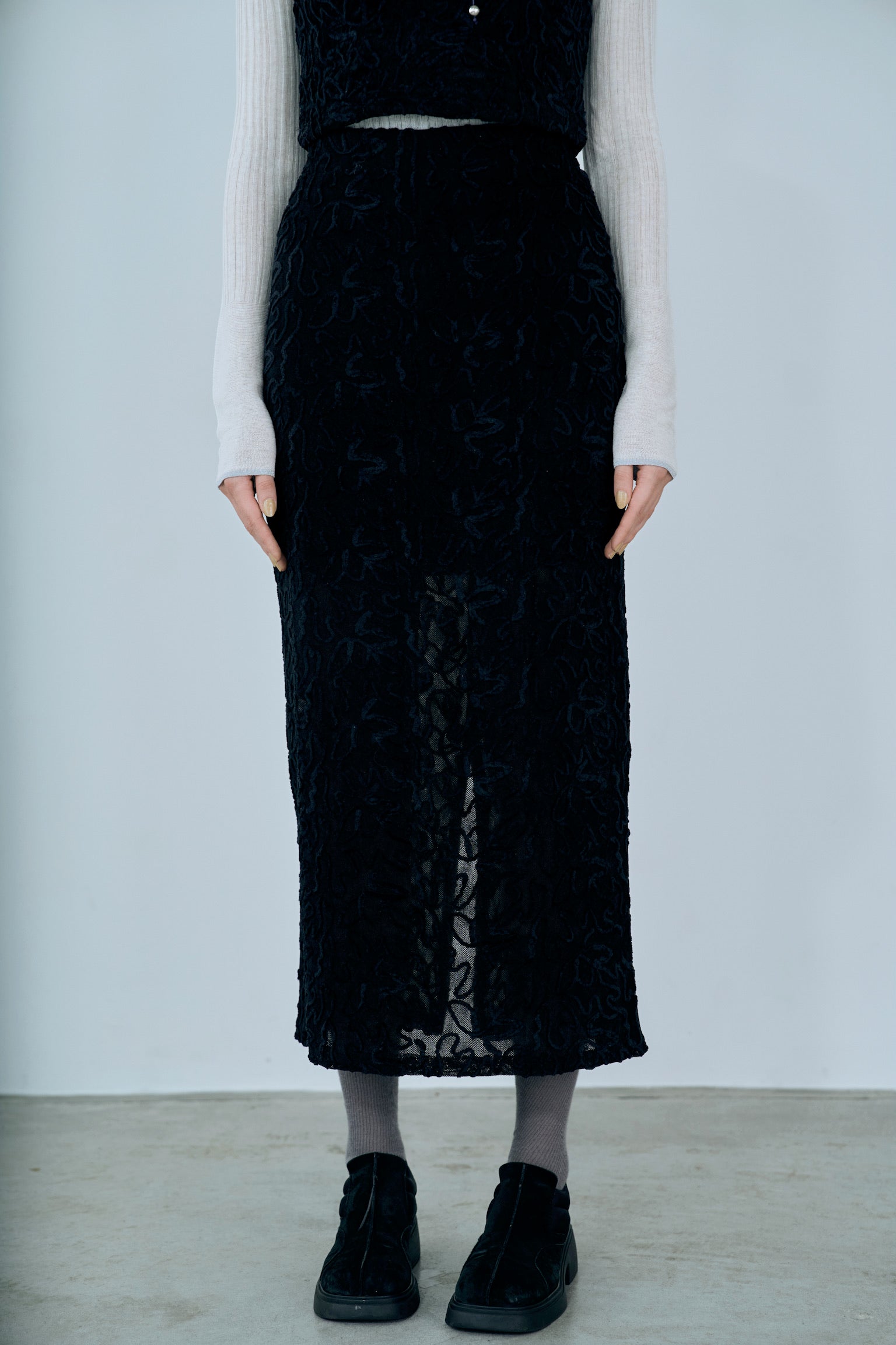 cord velour skirt