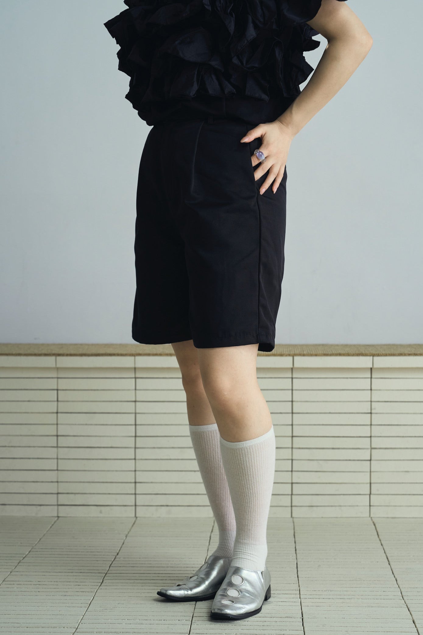 tuck straight half pants
