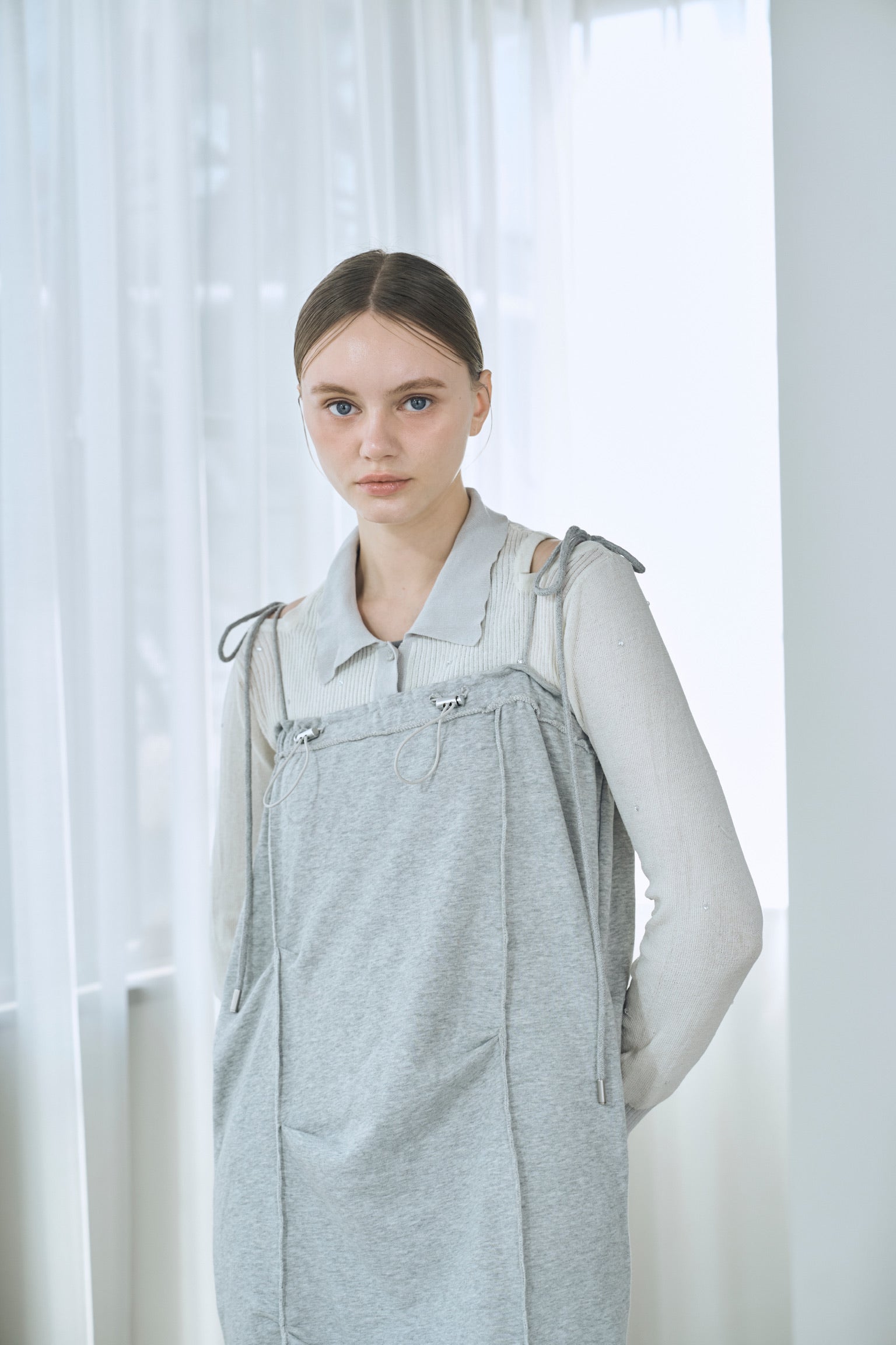 sweat ribbon jumper skirt