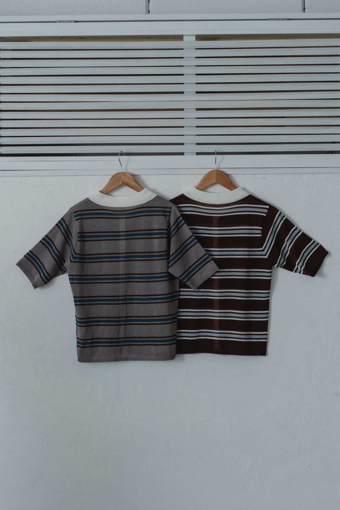 border mesh polo shirt