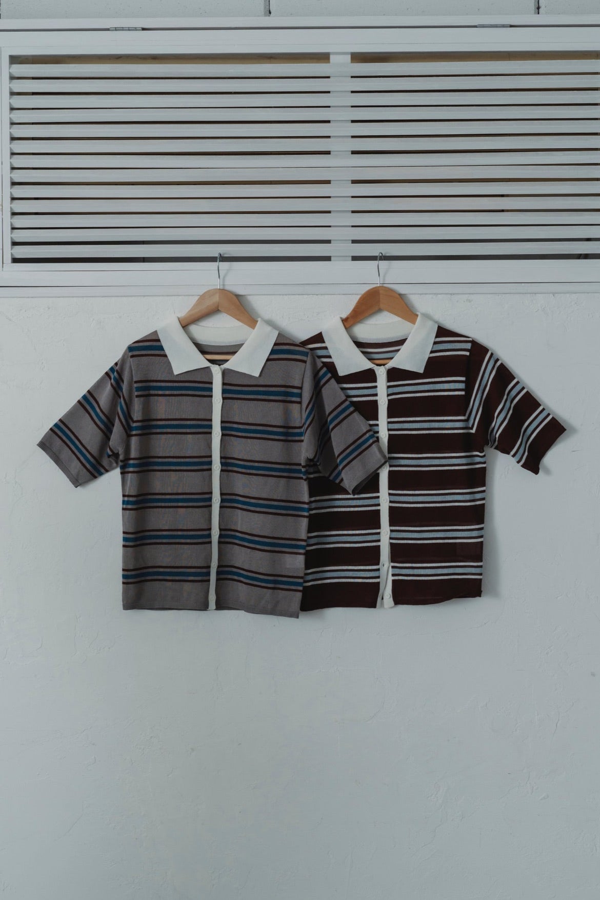 border mesh polo shirt