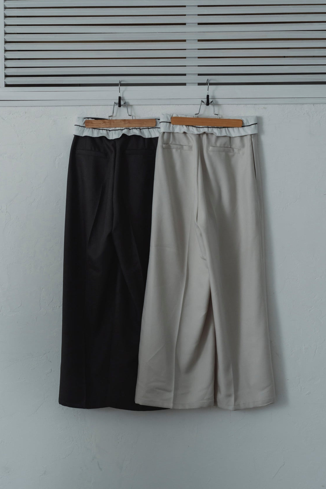 high waist tuck pants