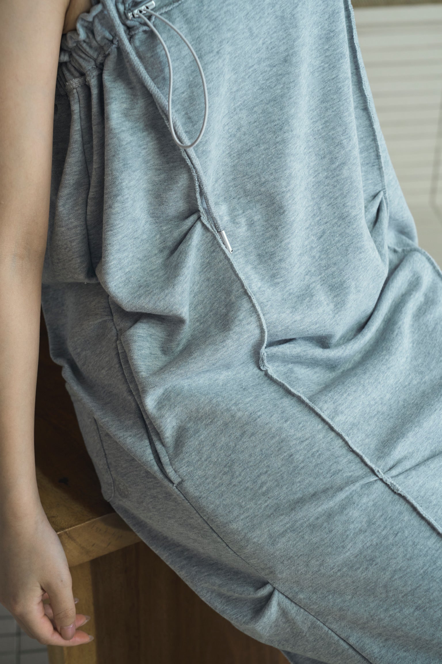 sweat ribbon jumper skirt