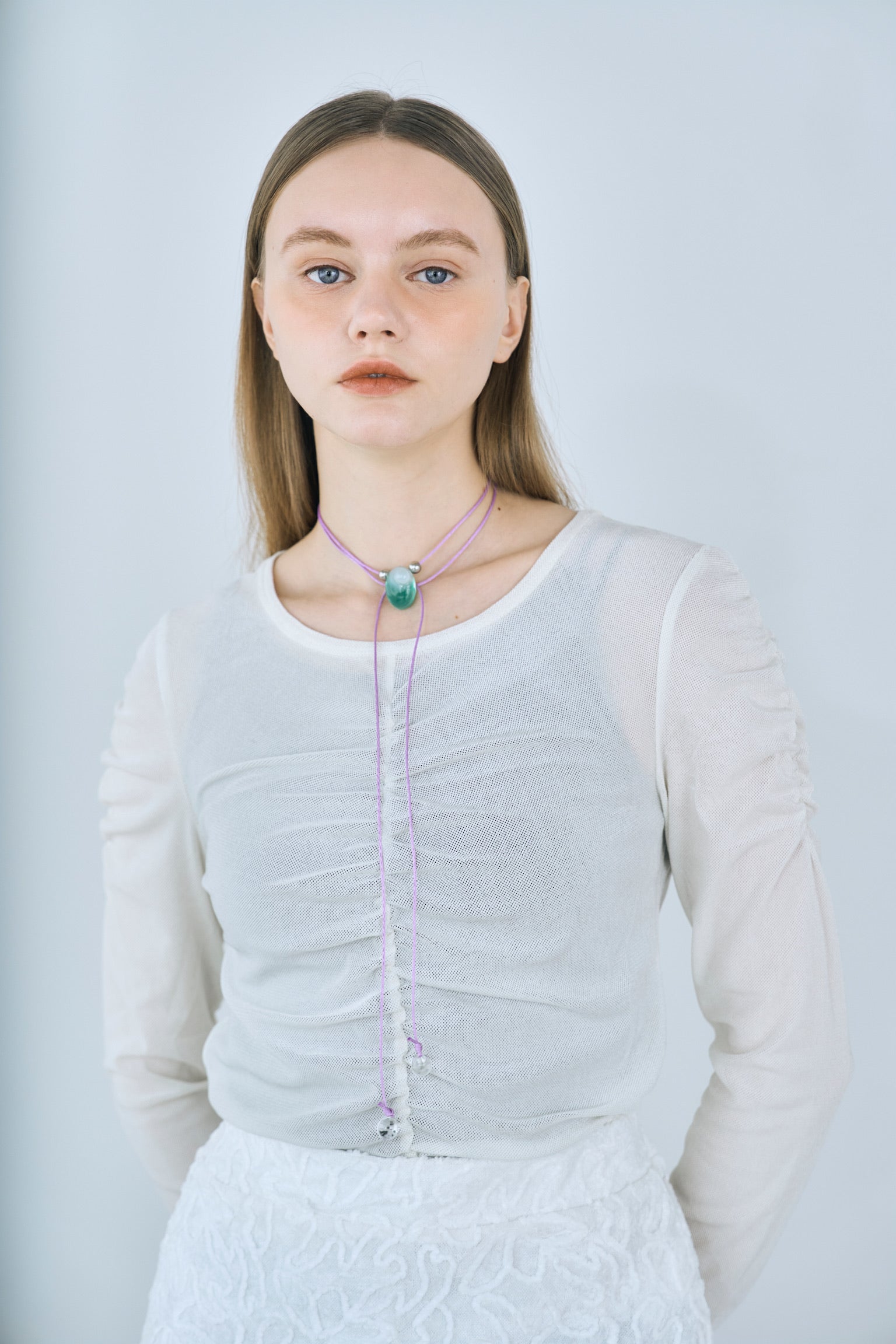 velour shirring tops