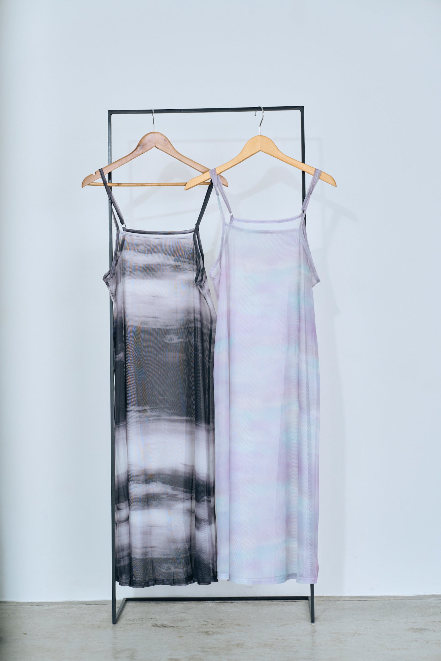 marble print sheer cami onepiece