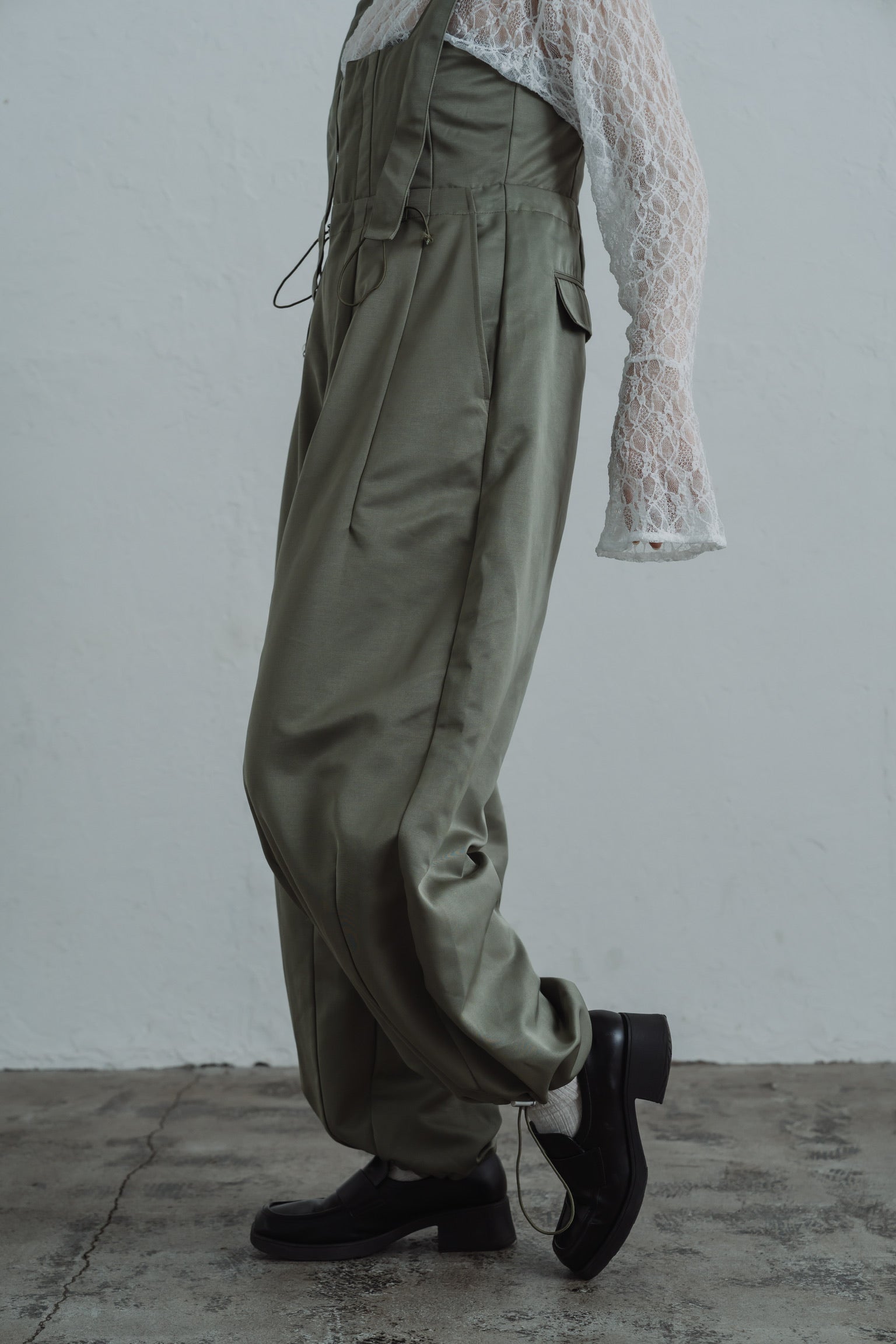 twill parachute overalls