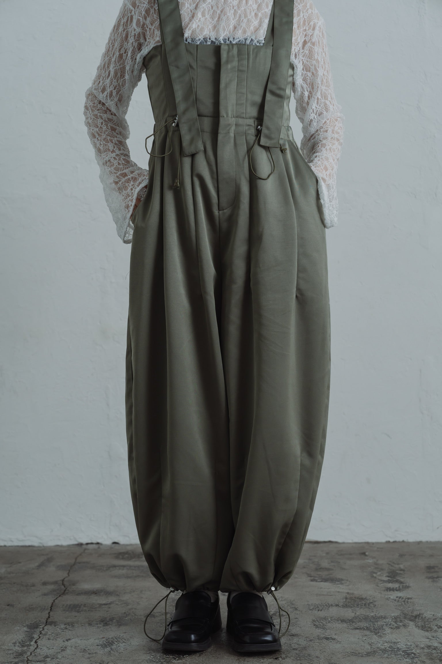 twill parachute overalls