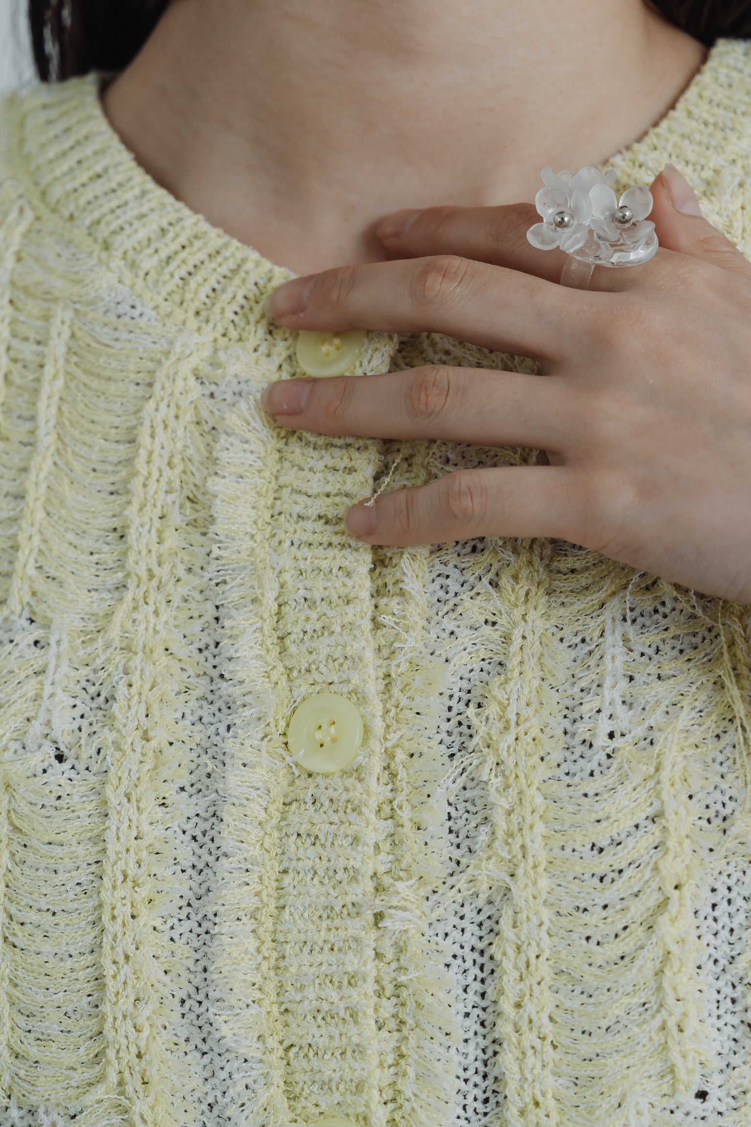 fringe knit vest