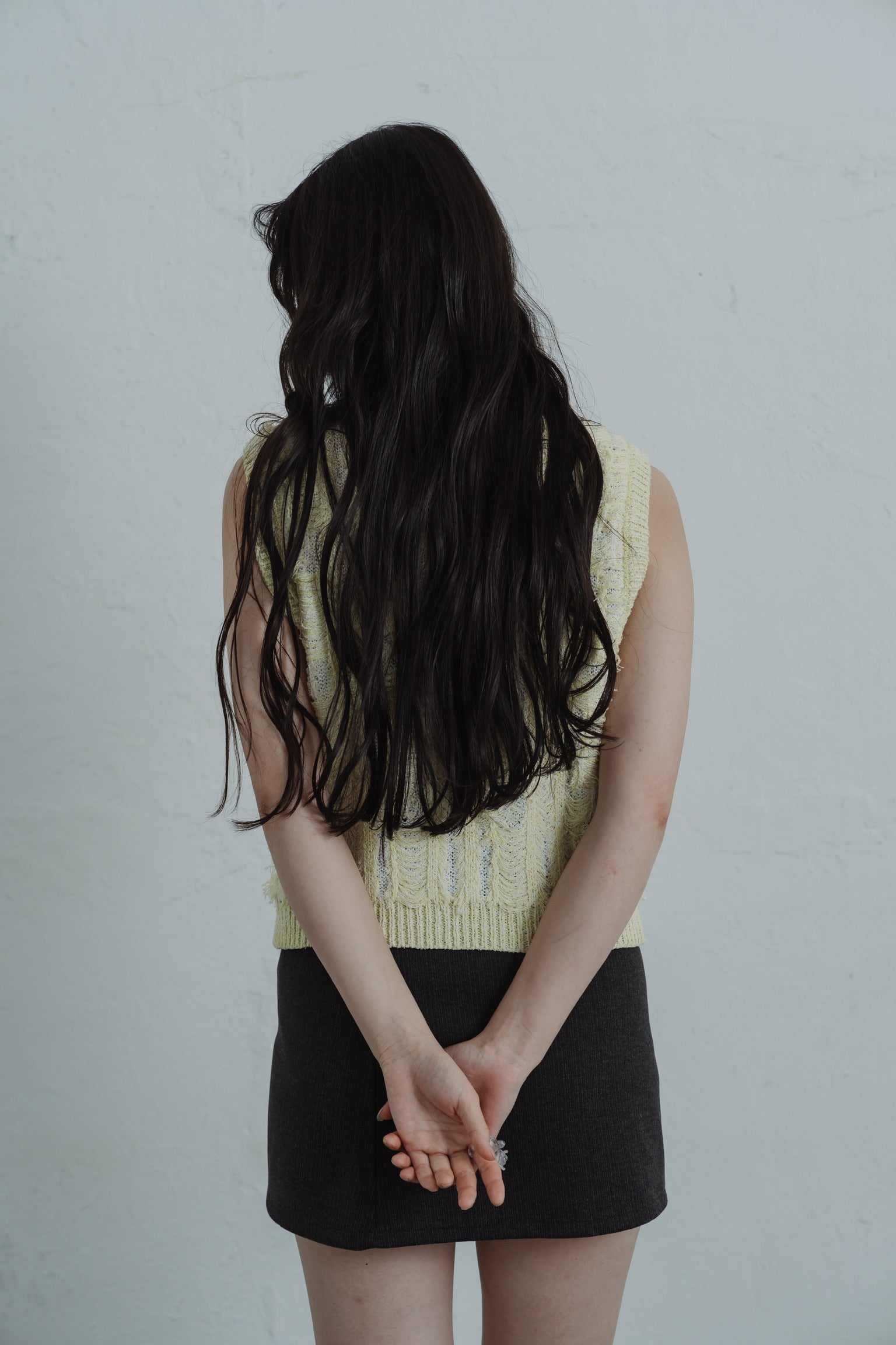 fringe knit vest